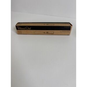 Pampered Chef NEW Spreader 1323 Stainless Steel Serrated Blade Cream‎ Handle